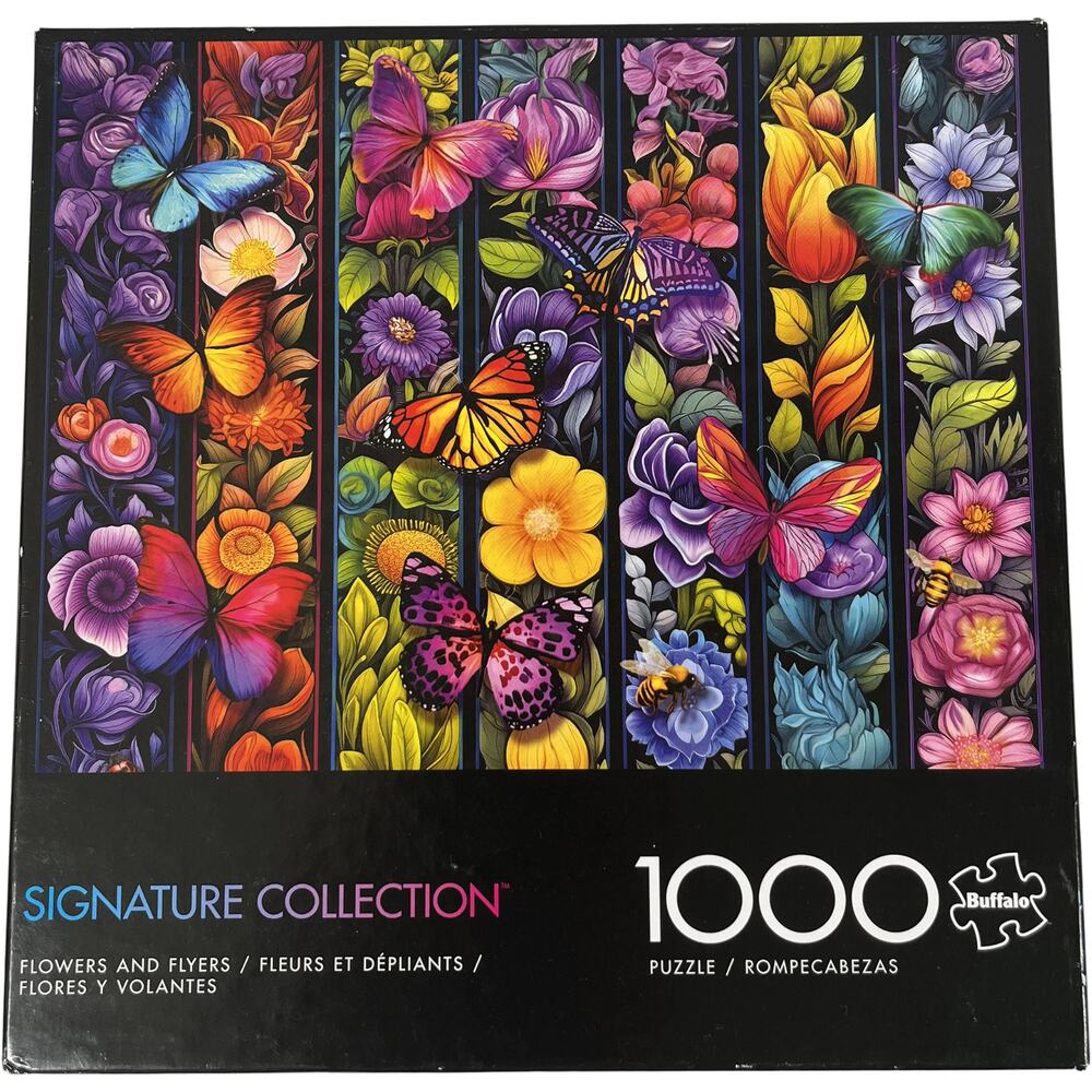 Buffalo Signature Flowers and Flyers 1000 Piece Puzzle NIB